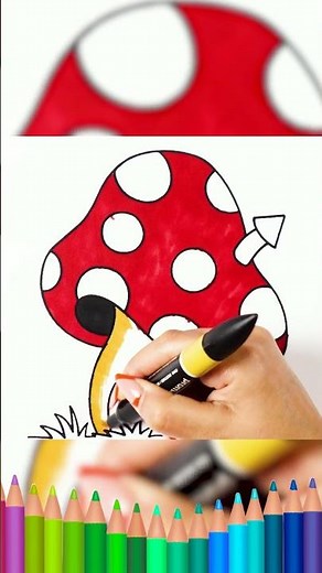 Cómo Dibujar y Colorear Casa de hongos Aprender Animales Aprender Colores Aprender Español y Inglés