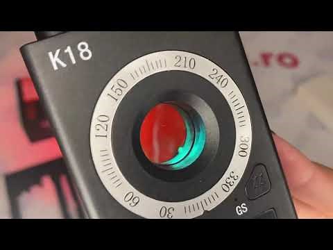Prezentare Detector de camere si microfoane spion profesional iUni K18