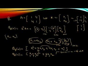 Quadratic form of a matrix