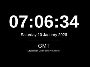 🕒 LIVE: GMT Clock (Greenwich Mean Time) | London, Accra, Reykjavik | 24/7 World Clock