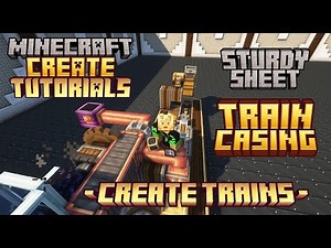 Train Casing & Sturdy Sheet Farm + Schematic -Create Trains- [Minecraft Create Mod Tutorial] Ep024
