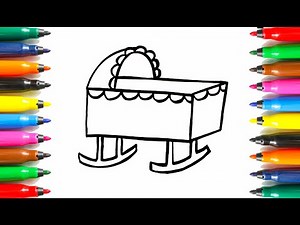 How to draw a Baby Crib