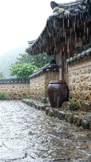 "한옥 사잇길의 빗소리" | Relax Sleep Rain(10분 후 검은 화면) – Nurarain sleep