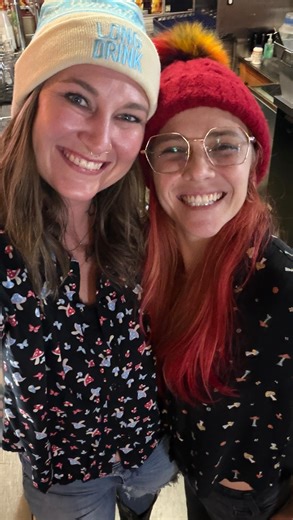 When work besties wear the same outfit #instabeer #stpetenightlife #arcadebarlife #stpete #bartender | Right Around the Corner Arcade Bar