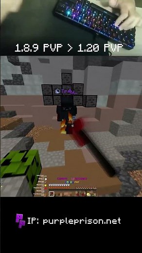 Winning in Minecraft PvP! IP: purpleprison.net #minecraft #pvp #gaming #server