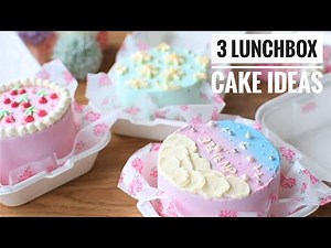 Let's Make Aesthetic, Pinterest-worthy Mini Lunchbox Cake (3 Bento cake Ideas)