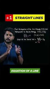 How to Find the Equation of a Line | Class 11 Math PYQ | NEET 2026 Prep