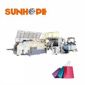 [Hot Item] Fully Automatic Roll Fed Twisted Handle Paper Bag Making Machine Series