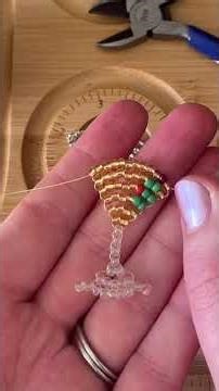 Seed bead martini 🍸 tutorial #craftidea #beads