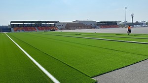 Landmark moment as turf is laid at Gloucester City AFC
