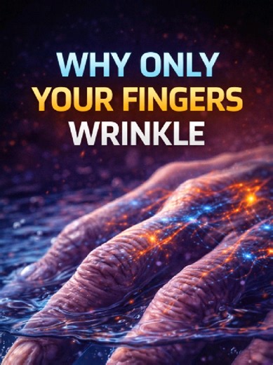The science behind why only your fingers wrinkle...#mysteries #science #brain #psychology #wrinkle