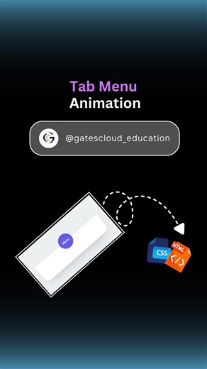 gatescloud_education on Instagram: "👉 Tab Menu Animation using HTML & CSS Well-crafted animations make menu navigation more interactive and intuitive. This floating tab menu reveals options in a clean, circular layout that’s easy to use and visually balanced. 👆 Single-tap interaction 📂 Clear and structured menu items 🎯 Ideal for portfolios, dashboards, and modern web apps ✨Designed with pure HTML & CSS for a flexible UI. Follow @gatescloud_education for more frontend UI inspiration 🚀 #tabme