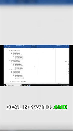 Professional Outlines in Under 3 Minutes #MicrosoftWord #Tutorial