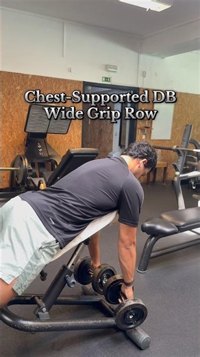Chest-Supported DB Row- Wide Grip 🏋️