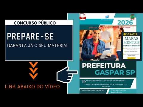Apostila Prefeitura Gaspar SC Assistente Administrativo 2026
