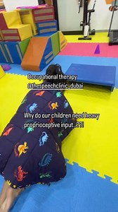 Occupational Therapy @thespeechclinic_dubai Reasons for Needing Heavy Proprioceptive Input 🧠Regulation and Calmness: • Sensory Modulation: Proprioceptive input can help children regulate their sensory system, leading to a calming effect. 🧠Improved Focus and Attention: • Attention Span: Engaging in heavy work activities can improve focus and attention, making it easier for children to participate in learning and other daily activities. 🧠Body Awareness: • Spatial Awareness: Heavy proprioceptive