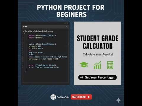 How to Build a Student Grade Calculator in Python | Result System 🎓 | Zero2HeroCode
