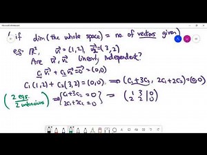 Linearly independence of vectors