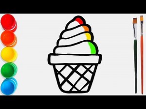 Cara Menggambar dan Mewarnai Es Krim Mainan #47 / Video Pendidikan untuk Anak-Anak