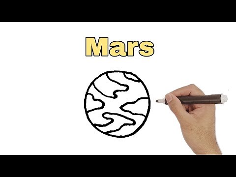 Planet mars || easy drawing mars planet || how to draw simple mars planet