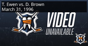 Todd Ewen vs. Dave Brown, March 31, 1996 - Anaheim Ducks vs. San Jose Sharks | HockeyFights