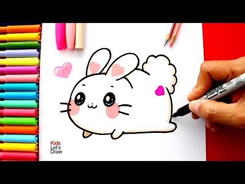 Aprende a dibujar un CONEJO Kawaii fácil | How to Draw A Cute Bunny Rabbit Easy