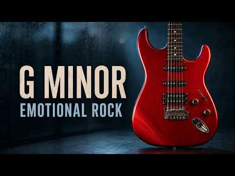 G Minor Emotional Rock Guitar Backing Track | 80 BPM