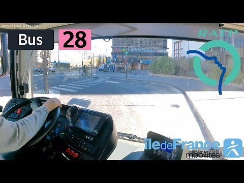 Bus 28 RATP | Paris Gare Montparnasse - St Augustin Métro - 4K