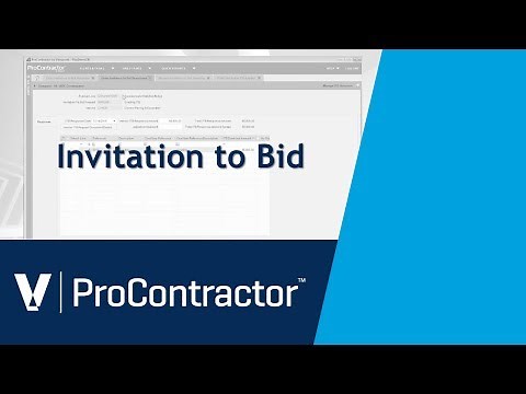 ProContractor Invitiation to Bid