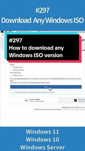 Part 297 How to download any Windows ISO version. #suamaytinh #windowstips