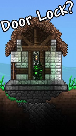 How to Lock Doors #terraria #buildtips #khaios