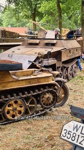Original German vehicles from WW2 in their original colors and condition at Militracks 2025