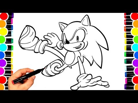 Sonic Coloring Pages NEW Coloring and Draw Sonic Compilation 1291 Sonic & Shadow Edition