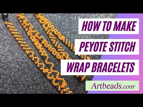 How to Make a Halloween Peyote Stitch Wrap Bracelet