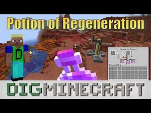 How to make a Potion of Regeneration (0:45) in Minecraft