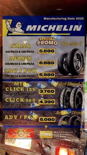 Michelin Promo Tires set with Free Machine Install, Sealant and Pito 😎 #michelin #fyp #viral #trend