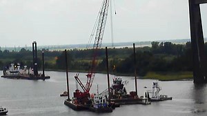 Talmadge Bridge struck by crane from Savannah River