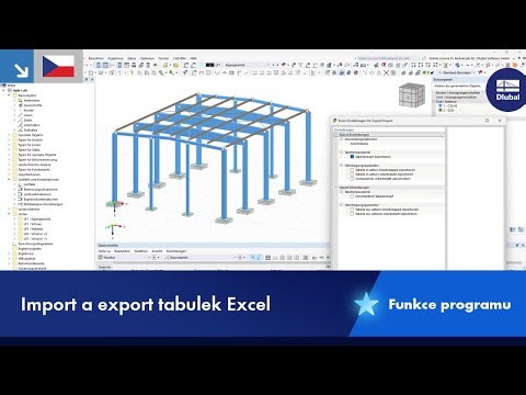 Import a export tabulek Excel