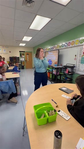 🎉 Multiplication Face-Off Rematch! 🎉 Today in 4th grade, Mrs. Thompson and Mr. Martin went head-to-head in a multiplication facts showdown rematch!✖️➗ Both brought their A-game, showing off lightning-fast math skills and keeping the students on the edge of their seats. 👏👏 They were all in—cheering, laughing, and loving every minute of the friendly competition. Their energy made the match even more fun! But after an epic battle… 🏆 Mr. Martin remains the reigning Multiplication Facts Champion