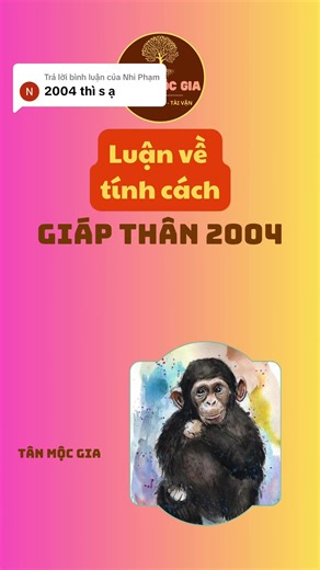 Tử vi tuổi Khỉ sinh năm 2004 - Mệnh Tuyền Trung Thủy