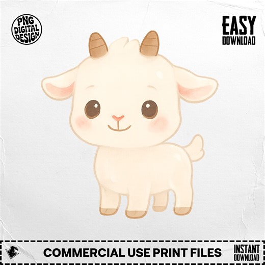 Cute Goat PNG, Farm Animal Clipart, Baby Goat Png, Goat Sublimation, Goat Illustration, Digital Download, Nursery Design - Etsy