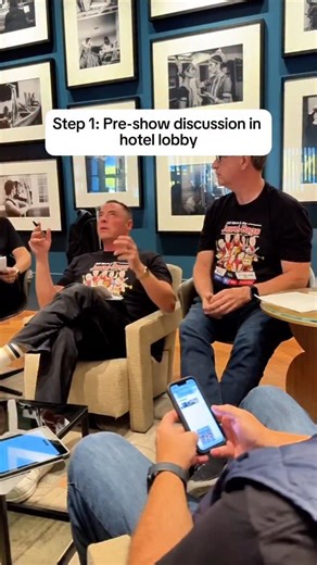 Join me and @thejewelbags as we bring our Chicago rock ’n’ roll spirit to the @chefsmakingwaves cruise! Featuring one of our most popular covers - TLC’s Waterfalls! Step 1: The pre-show meeting in the hotel lobby (where the true creative magic happens). Step 2: A stripped-down acoustic practice at The Talent Haven — tightening up the tunes before hitting the big stage. Step 3: Showtime! The Jewel Bags rock the high seas for a crowd of chefs, food fans, and hungry cruisers. | Jeff Mauro