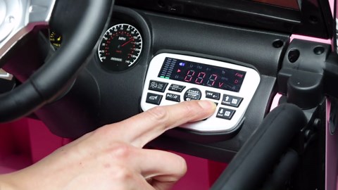 iRerts 24V Ride on Cars, Powered Ride on Truck Toys with Remote Control, Bluetooth, Music, USB/AUX Ports, LED Light, 4 Wheel Suspension, Kids Cars Electric Vehicles for Boys Girls Ages 3-6, Black