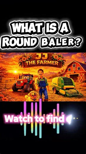 What Is a Round Baler? 🚜 | JJ The Farmer #Shorts