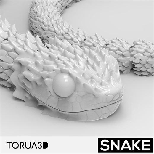 Articulated Snake 3D Printing STL File - Etsy