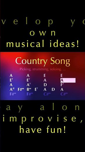 Country Song A major 115bpm. Country backing track. Play along and have fun!