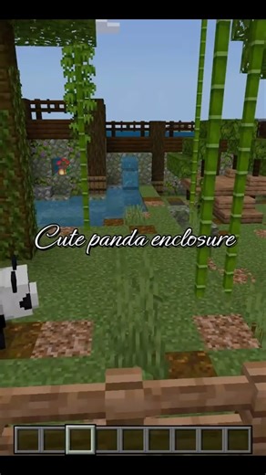 Cute panda enclosure🐼 #minecraft #shortsfeed #panda #fy