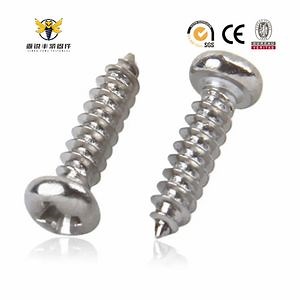 [Hot Item] Pan Head Screw Wood Cross Self-Tapping Screw Phillips Full Thread Stainless Steel Self Tapping Screws for Metal