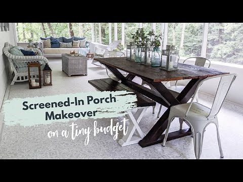 Screened-In Porch Makeover on a Tiny Budget | Amazing Before & After