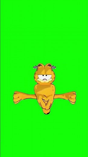 Garfield Dancing Green Screen